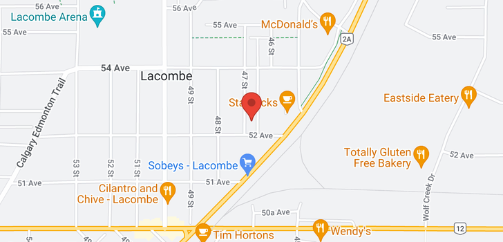map of 5209A 47 Street